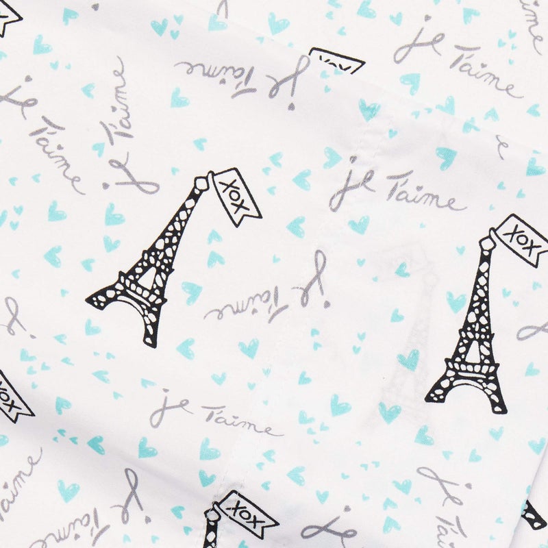 Betsey Johnson - Queen Bed Sheets, Soft & Lightweight Bedding, Fade & Wrinkle Resistant (Je T'Aime Paris, Queen) - Image 5